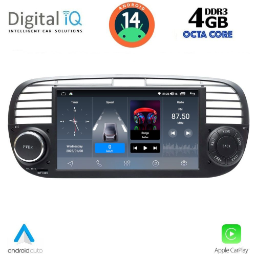 DIGITAL IQ BLG 465_CPA (7&quot; DECK) MULTIMEDIA SYSTEM for FIAT 500 mod. 2007-2015