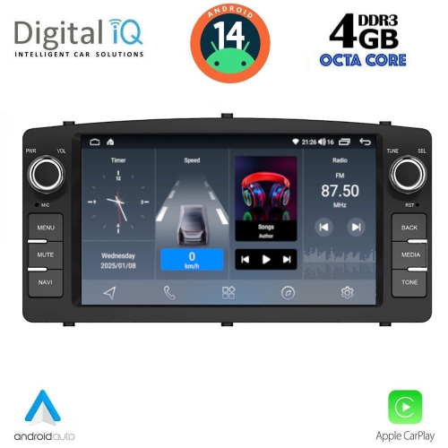 DIGITAL IQ BLG 410_CPA (7″ DECK) MULTIMEDIA OEM for TOYOTA COROLLA mod. 2000-2006