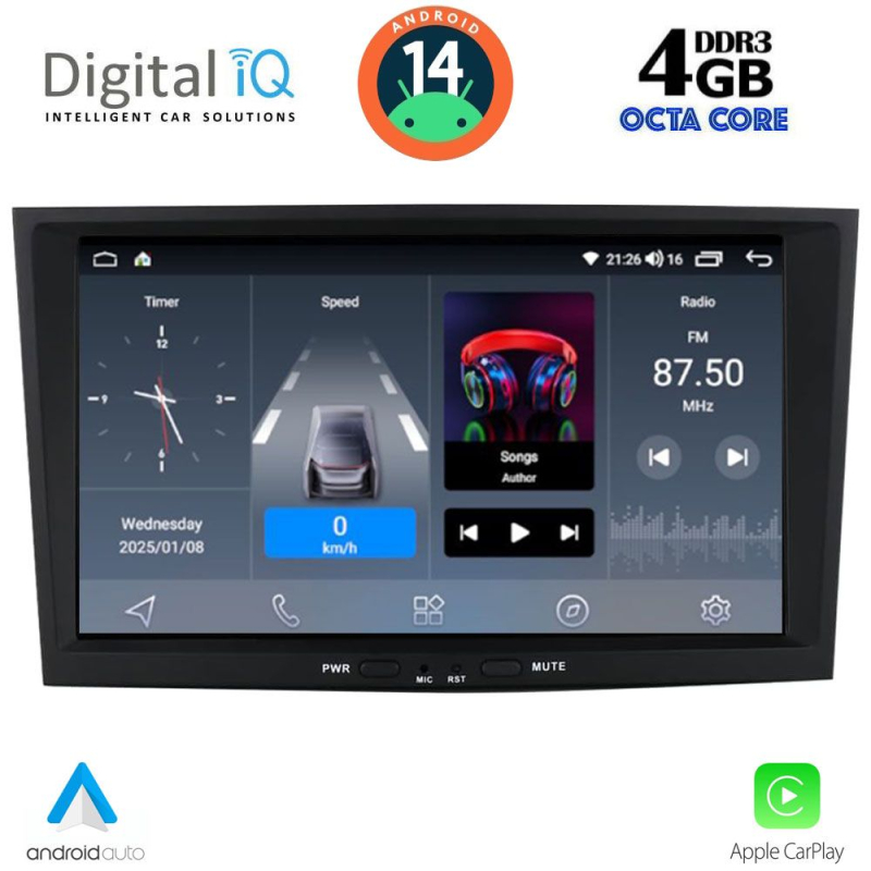 DIGITAL IQ BLG 418_CPA (8" DECK) MULTIMEDIA SYSTEM for OPEL ALL mod. 2004-2014 DIGITAL IQ BLG 418_CPA (8" DECK) MULTIMEDIA SYSTEM for OPEL ALL mod. 2004-2014