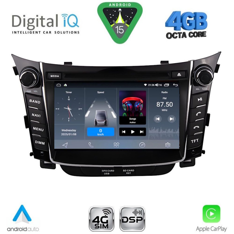 DIGITAL IQ BLG 426_CPA (7″ DECK) MULTIMEDIA OEM for HYUNDAI i30 mod. 2012-2017