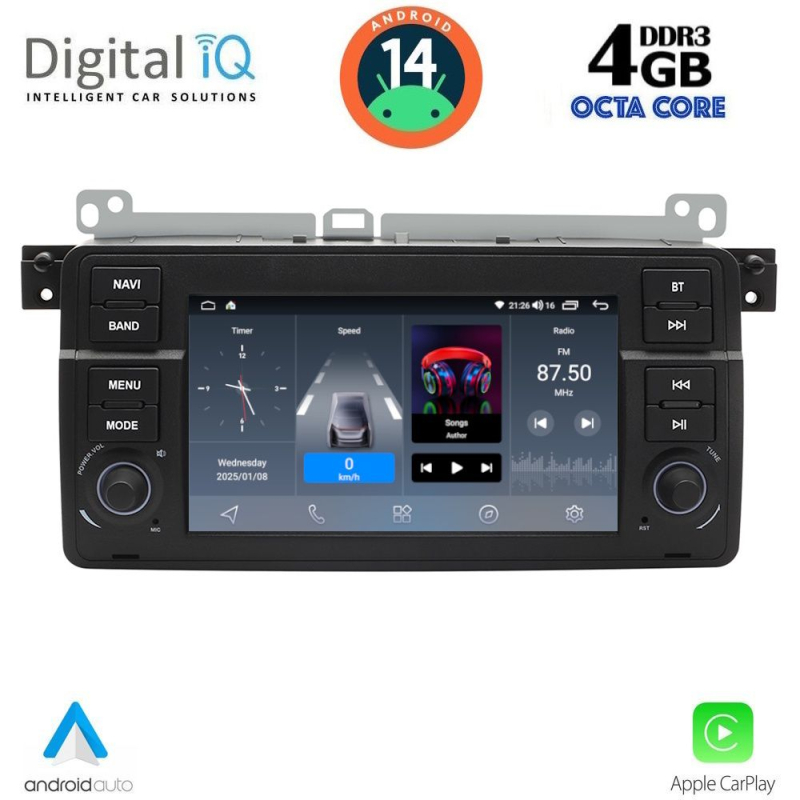 DIGITAL IQ BLG 452_CPA (7" DECK) MULTIMEDIA SYSTEM for BMW E46 mod. 1998-2005 DIGITAL IQ BLG 452_CPA (7" DECK) MULTIMEDIA SYSTEM for BMW E46 mod. 1998-2005