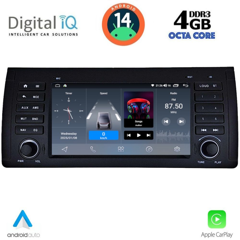 DIGITAL IQ BLG 485_CPA (7" DECK) MULTIMEDIA SYSTEM for BMW S.5-X5 (E38-39-53) mod. 1998-2005