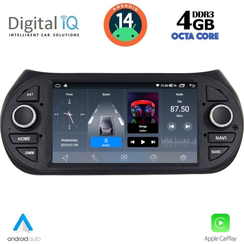 DIGITAL IQ BLG 492_CPA (7&quot; DECK) MULTIMEDIA OEM for CT NEMO – FT FIORINO-QUBO – PG BIPPER mod. 2008&gt;