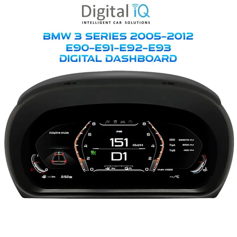 DIGITAL IQ DDD 954_DC (10in) DIGITAL CLUSTER for BMW 3 Series (E90-E91-E92-E93) mod. 2005-2012