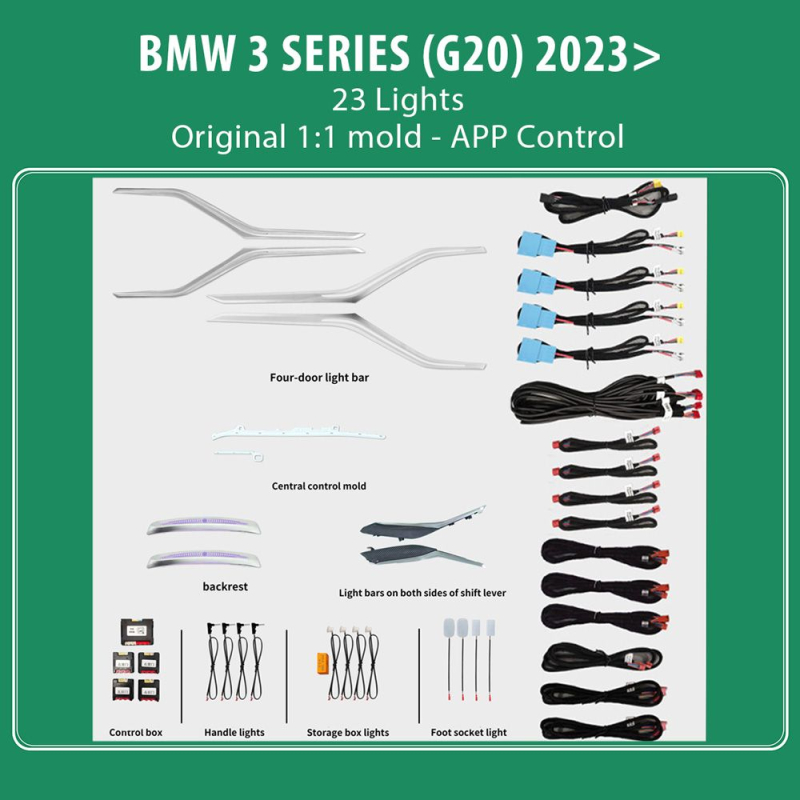 DIQ AMBIENT BMW S.3 (G20) mod. 2023> (Digital iQ Ambient Light BMW Series 3 mod.2023>, 23 Lights) DIQ AMBIENT BMW S.3 (G20) mod. 2023> (Digital iQ Ambient Light BMW Series 3 mod.2023>, 23 Lights)