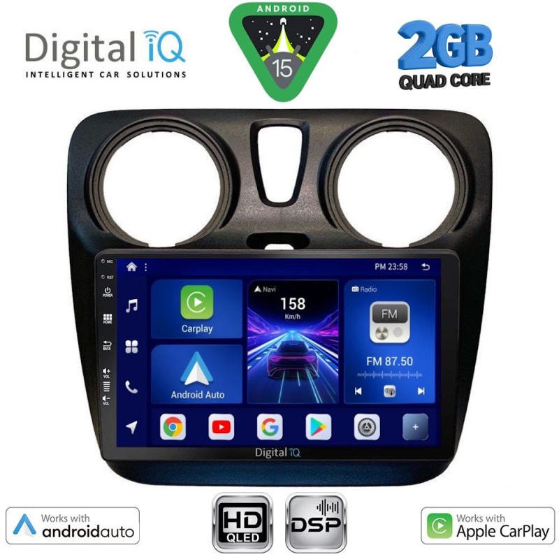DIGITAL IQ BXC 3112_CPAA (9inc) MULTIMEDIA TABLET for DACIA DOKKER 2012-2022