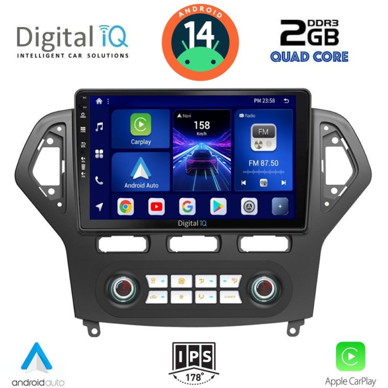 DIGITAL IQ BXC 3162_CPAA CLIMA (10inc) MULTIMEDIA TABLET for FORD MONDEO mod. 2007-2011 DIGITAL IQ BXC 3162_CPAA CLIMA (10inc) MULTIMEDIA TABLET for FORD MONDEO mod. 2007-2011