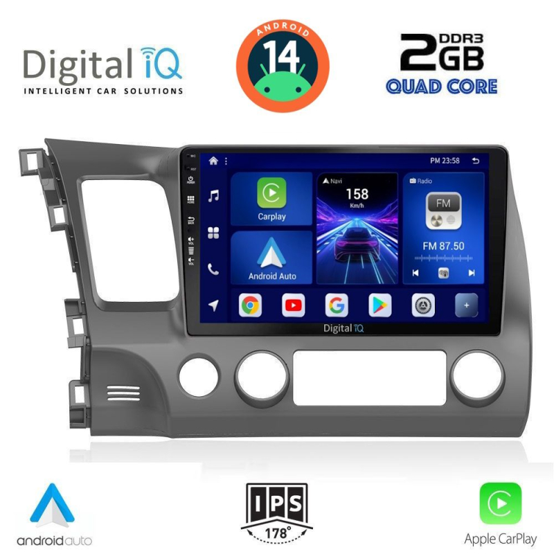 DIGITAL IQ BXC 3188_CPAA (10inc) MULTIMEDIA TABLET for HONDA CIVIC 4D mod. 2006-2012 DIGITAL IQ BXC 3188_CPAA (10inc) MULTIMEDIA TABLET for HONDA CIVIC 4D mod. 2006-2012