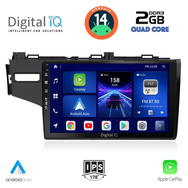DIGITAL IQ BXC 3212_CPAA (10inc) MULTIMEDIA TABLET for HONDA JAZZ mod. 2013-2019 DIGITAL IQ BXC 3212_CPAA (10inc) MULTIMEDIA TABLET for HONDA JAZZ mod. 2013-2019