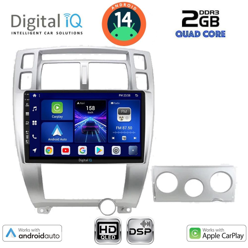 DIGITAL IQ BXC 3241SL_CPAA (10inc) MULTIMEDIA TABLET for HYUNDAI TUCSON mod. 2004-2010 (SILVER)