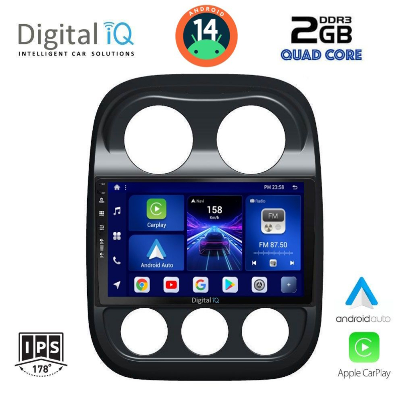 DIGITAL IQ BXC 3277_CPAA (10inc) MULTIMEDIA TABLET for JEEP COMPASS - PATRIOT mod. 2007-2016 DIGITAL IQ BXC 3277_CPAA (10inc) MULTIMEDIA TABLET for JEEP COMPASS - PATRIOT mod. 2007-2016