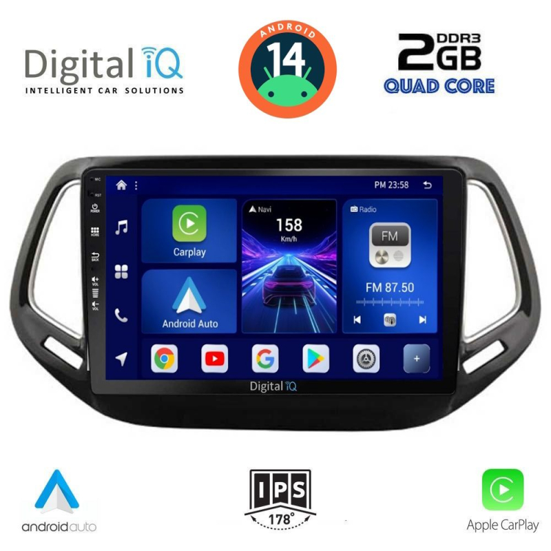 DIGITAL IQ BXC 3278_CPAA (10inc) MULTIMEDIA TABLET for JEEP COMPASS mod. 2016-2021 DIGITAL IQ BXC 3278_CPAA (10inc) MULTIMEDIA TABLET for JEEP COMPASS mod. 2016-2021