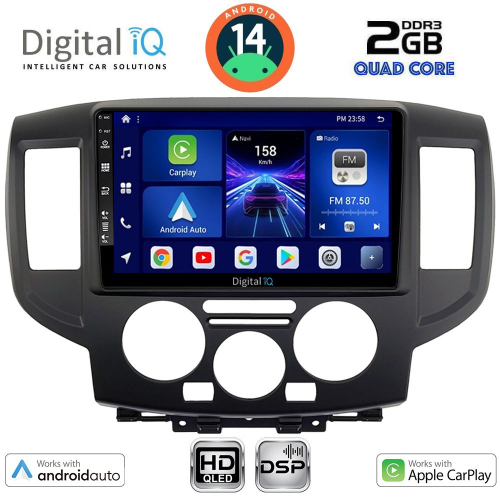 DIGITAL IQ BXC 3458BL_CPAA (9inc) MULTIMEDIA TABLET for NISSAN NV 200 mod. 2009&gt; (BLACK)