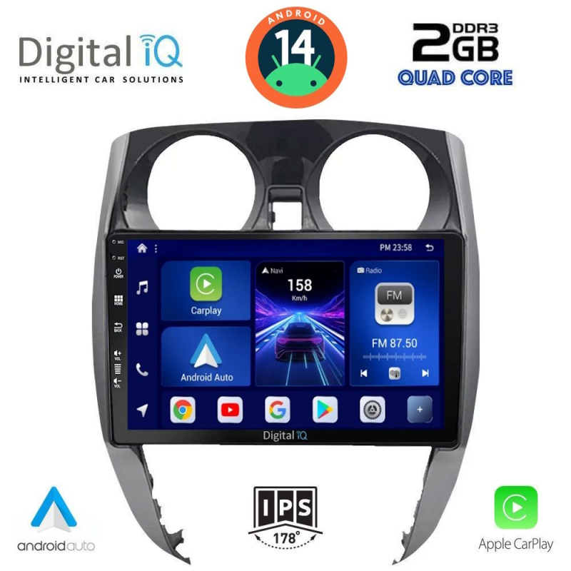 DIGITAL IQ BXC 3464_CPAA (10inc) MULTIMEDIA TABLET for NISSAN NOTE mod. 2012> DIGITAL IQ BXC 3464_CPAA (10inc) MULTIMEDIA TABLET for NISSAN NOTE mod. 2012>