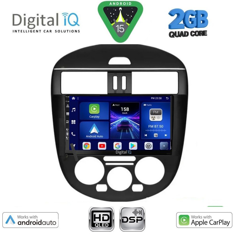 DIGITAL IQ BXC 3465AC_CPAA (9inc) MULTIMEDIA TABLET for NISSAN TIIDA mod. 2013-2023 with A/C