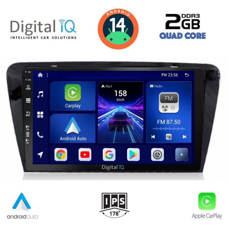 DIGITAL IQ BXC 3597_CPAA (10inc) MULTIMEDIA TABLET for SKODA OCTAVIA 7 mod. 2013-2021 DIGITAL IQ BXC 3597_CPAA (10inc) MULTIMEDIA TABLET for SKODA OCTAVIA 7 mod. 2013-2021