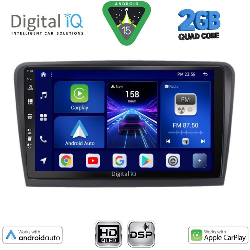 DIGITAL IQ BXC 3601_CPAA (9inc) MULTIMEDIA TABLET for SKODA RAPID mod. 2012-2023
