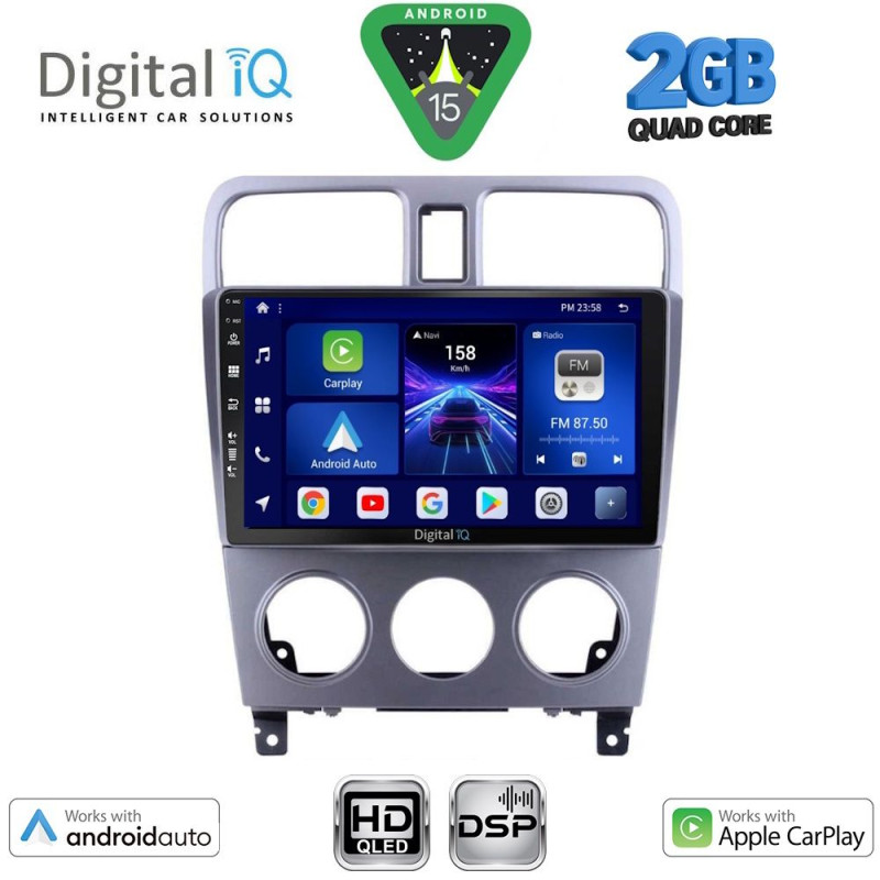 DIGITAL IQ BXC 3661_CPAA (9inc) MULTIMEDIA TABLET for SUBARU FORESTER mod. 2002-2008