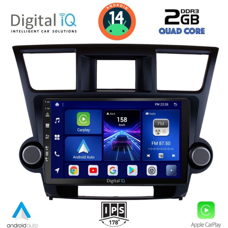 DIGITAL IQ BXC 3719_CPAA (10inc) MULTIMEDIA TABLET for TOYOTA HIGHLANDER mod. 2008-2015 DIGITAL IQ BXC 3719_CPAA (10inc) MULTIMEDIA TABLET for TOYOTA HIGHLANDER mod. 2008-2015