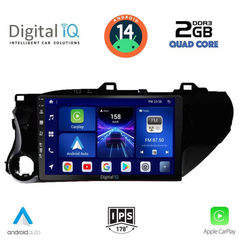 DIGITAL IQ BXC 3721_CPAA (10inc) MULTIMEDIA TABLET for TOYOTA HILUX mod. 2017> DIGITAL IQ BXC 3721_CPAA (10inc) MULTIMEDIA TABLET for TOYOTA HILUX mod. 2017>