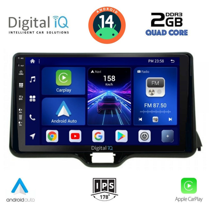 DIGITAL IQ BXC 3738_CPAA (10inc) MULTIMEDIA TABLET for TOYOTA YARIS mod. 2020> - MAZDA 2 mod. 2023> DIGITAL IQ BXC 3738_CPAA (10inc) MULTIMEDIA TABLET for TOYOTA YARIS mod. 2020> - MAZDA 2 mod. 2023>