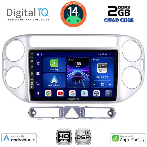 DIGITAL IQ BXC 3759SL_CPAA (9inc) MULTIMEDIA TABLET for  VW TIGUAN  mod. 2004-2011 (SILVER)