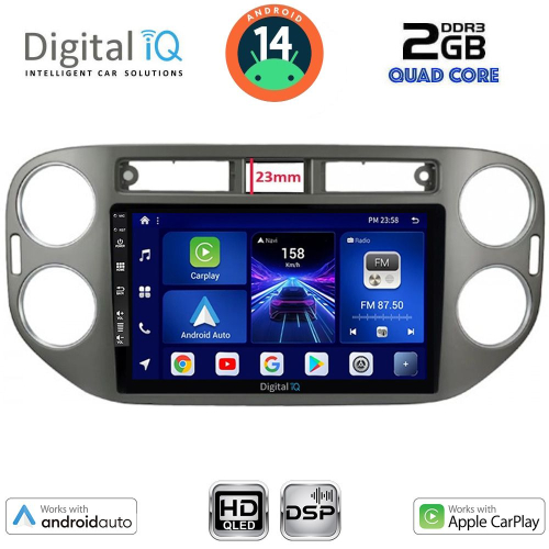 DIGITAL IQ BXC 3760GR_CPAA (9inc) MULTIMEDIA TABLET for  VW TIGUAN  mod. 2011-2016 (GREY)