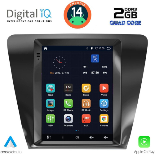 DIGITAL IQ BXC 3917_CPAA TESLA STYLE for SKODA OCTAVIA 7 mod. 2013-2020