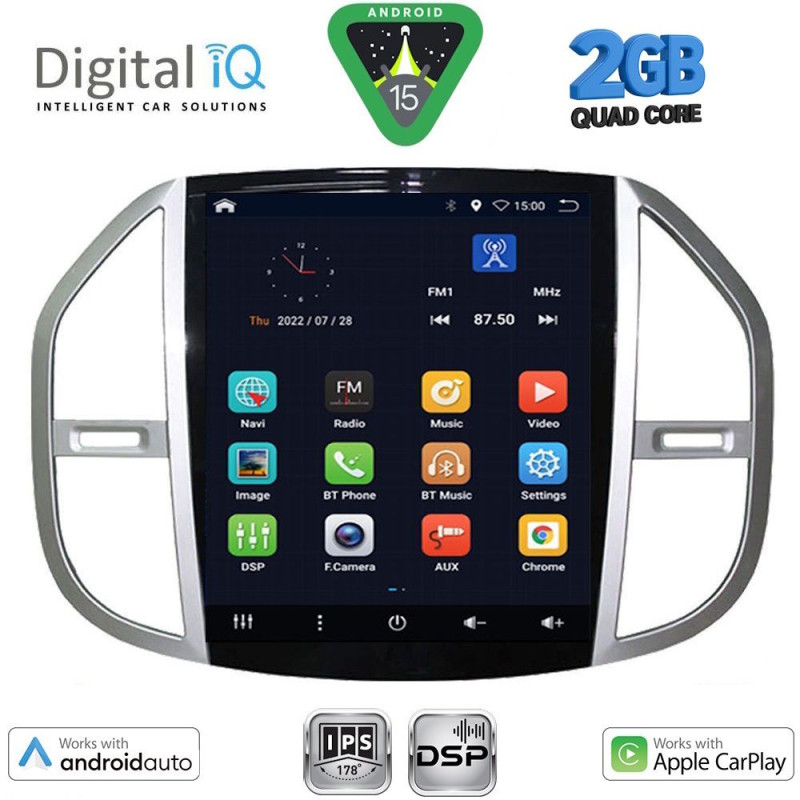 DIGITAL IQ BXC 3960_CPAA TESLA STYLE for MERCEDES VITO mod. 2015-2024
