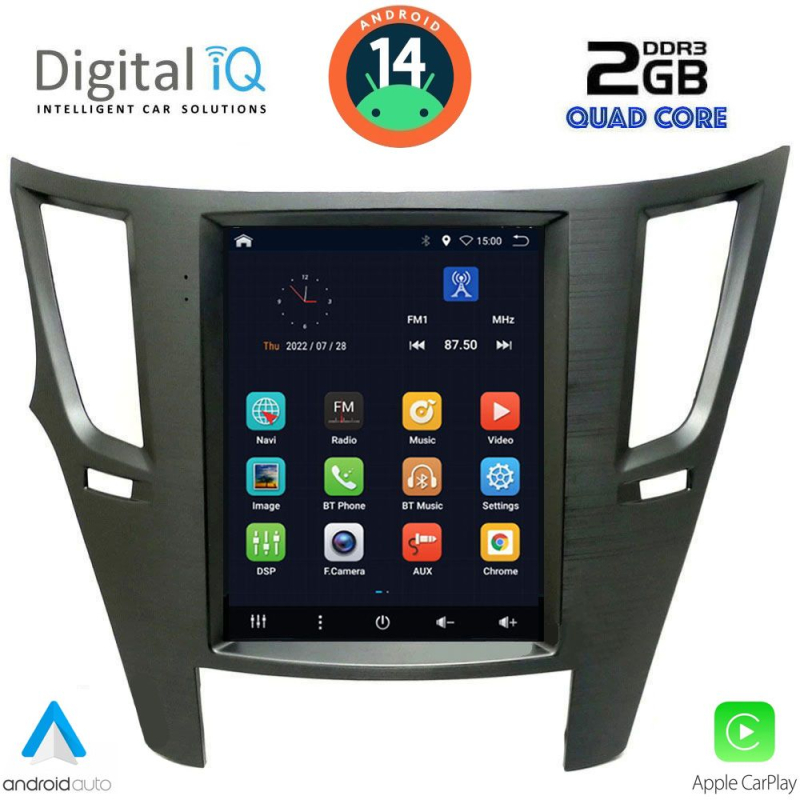 DIGITAL IQ BXC 3962_CPAA TESLA STYLE for SUBARU LEGACY – OUTBACK mod. 2009>