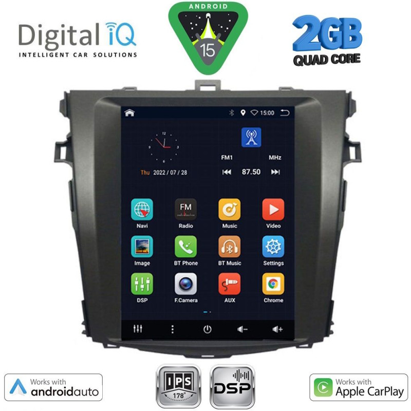 DIGITAL IQ BXC 3963_CPAA TESLA STYLE for TOYOTA COROLLA 4D mod. 2006-2012