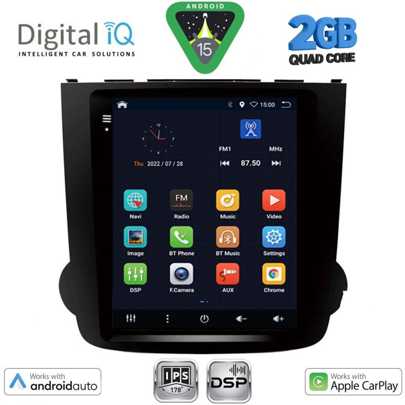DIGITAL IQ BXC 3977_CPAA TESLA STYLE for HONDA CRV mod. 2007-2012