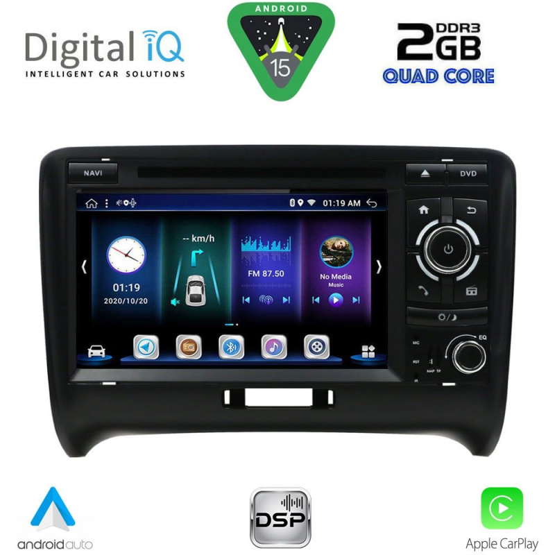 DIGITAL IQ BXE 578_CPA (7" DVD) MULTIMEDIA SYSTEM for AUDI ΤΤ mod. 2007-2015 DIGITAL IQ BXE 578_CPA (7" DVD) MULTIMEDIA SYSTEM for AUDI ΤΤ mod. 2007-2015