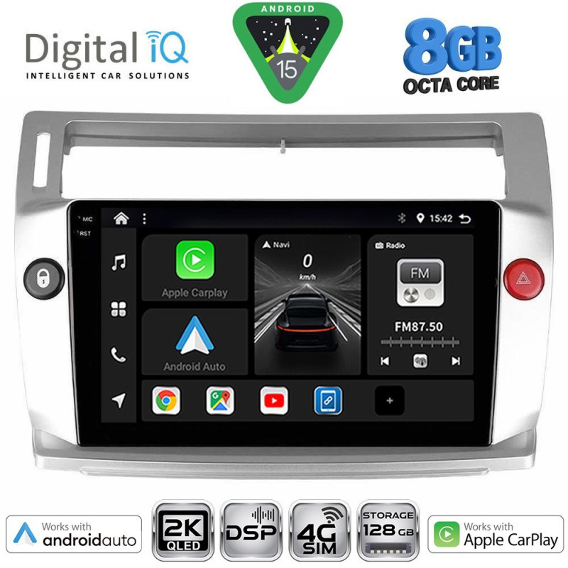 DIGITAL IQ BXF 11084SL_CPAA (9inc) MULTIMEDIA TABLET for CITROEN C4 mod. 2004-2011 (SILVER)