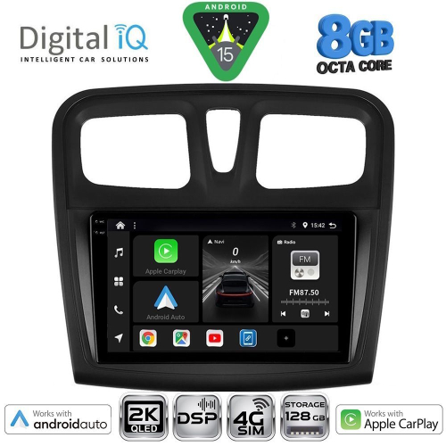 DIGITAL IQ BXF 11108SQ_CPAA (9inc) MULTIMEDIA TABLET for DACIA LOGAN – SANDERO mod. 2012-2019