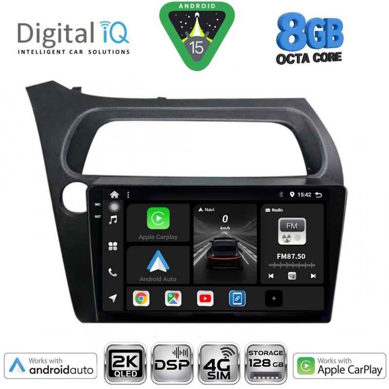 DIGITAL IQ BXF 11189_CPAA (9inc) MULTIMEDIA TABLET for HONDA CIVIC 3D-5D mod. 2006-2012