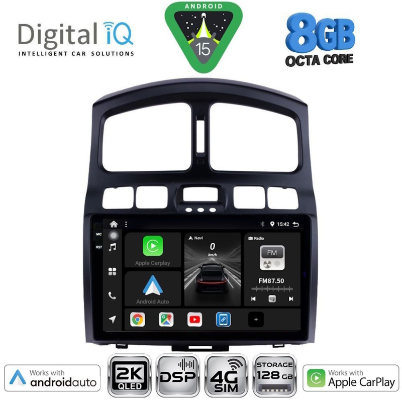 DIGITAL IQ BXF 11236_CPAA (9inc) MULTIMEDIA TABLET for HYUNDAI SANTA FE mod. 2003-2006 DIGITAL IQ BXF 11236_CPAA (9inc) MULTIMEDIA TABLET for HYUNDAI SANTA FE mod. 2003-2006