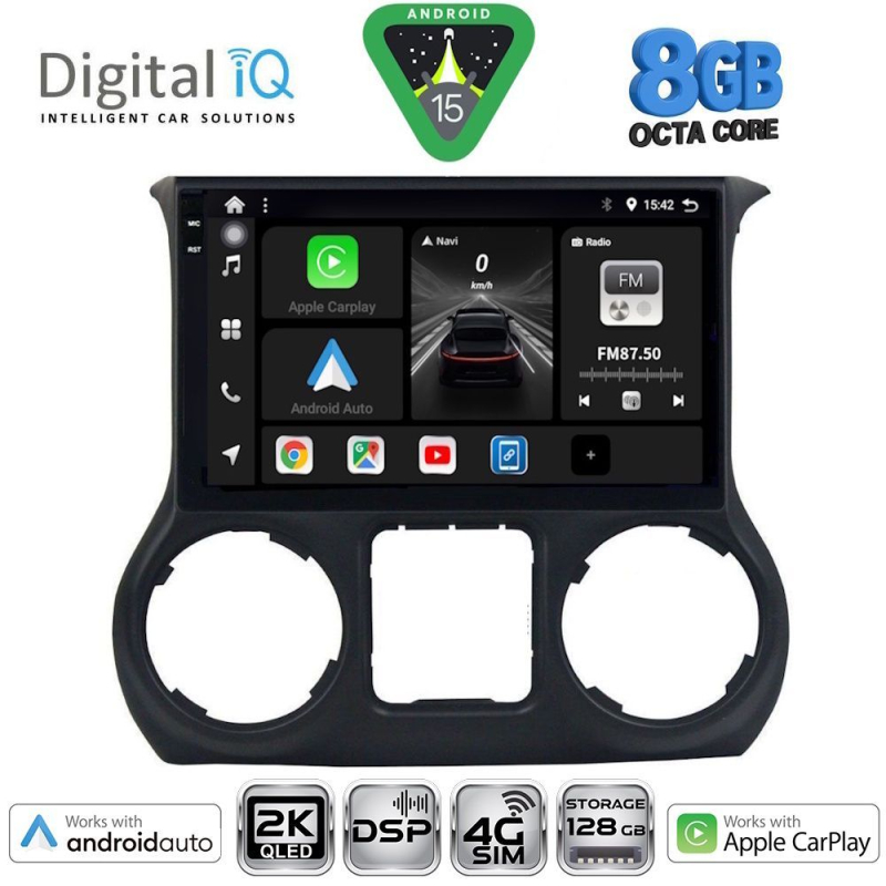 DIGITAL IQ BXF 11295_CPAA (10inc) MULTIMEDIA TABLET for JEEP WRANGLER  mod. 2011-2014