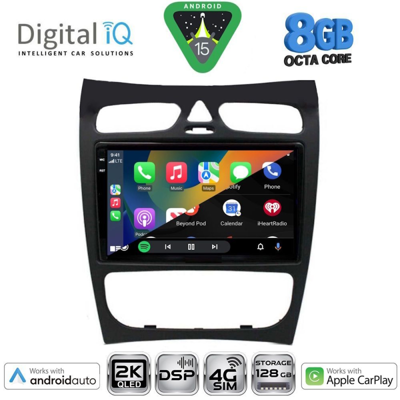 DIGITAL IQ BXF 11406_CPAA (9inc) MULTIMEDIA TABLET for MERCEDES CLK (W209) mod. 2000-2004 DIGITAL IQ BXF 11406_CPAA (9inc) MULTIMEDIA TABLET for MERCEDES CLK (W209) mod. 2000-2004