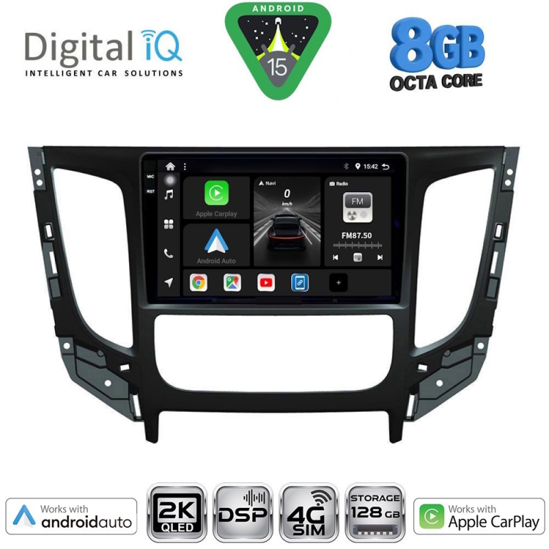 DIGITAL IQ BXF 11437_CPAA CLIMA (9inc) MULTIMEDIA TABLET for MITSUBISHI L200 mod. 2015>