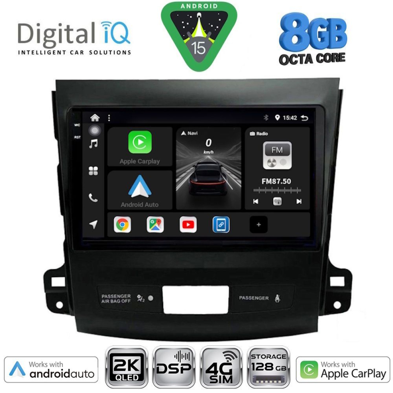DIGITAL IQ BXF 11442_CPAA (9inc) MULTIMEDIA TABLET for CITROEN C-CROSSER | MITSUBISHI OUTLANDER | PEUGEOT 4007 mod. 2006-2012 DIGITAL IQ BXF 11442_CPAA (9inc) MULTIMEDIA TABLET for CITROEN C-CROSSER | MITSUBISHI OUTLANDER | PEUGEOT 4007 mod. 2006-2012