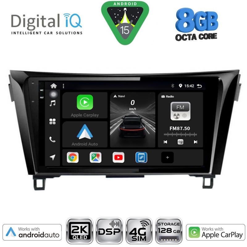 DIGITAL IQ BXF 11468_CPAA (10inc) MULTIMEDIA TABLET for NISSAN QASHQAI - XTRAIL mod. 2014-2021