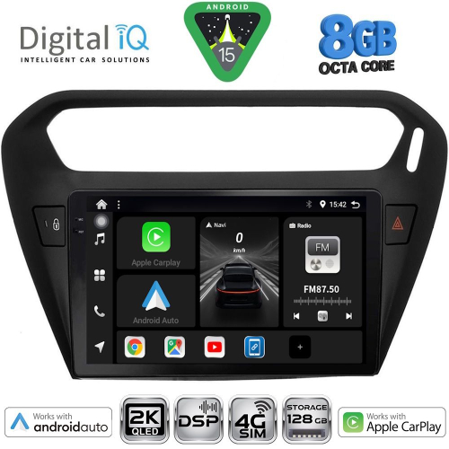 DIGITAL IQ BXF 11511BL_CPAA (9inc) MULTIMEDIA TABLET for CITROEN ELYSEE – PEUGEOT 301 mod. 2013&gt; (BLACK)