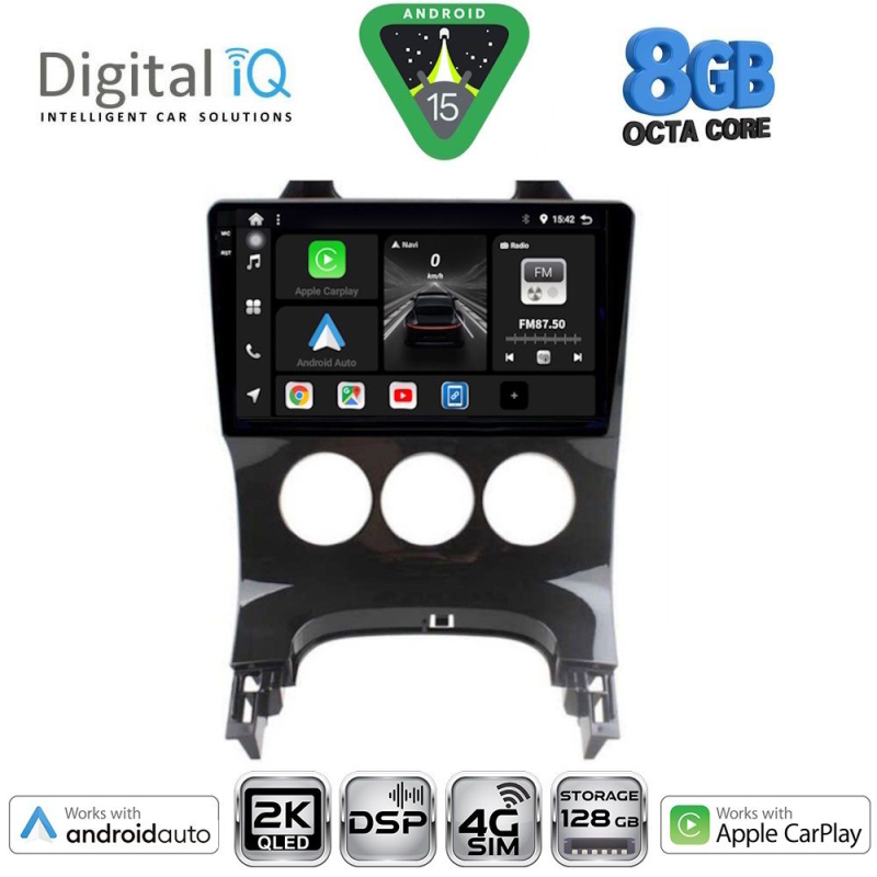 DIGITAL IQ BXF 11515_CPAA A/C (9inc) MULTIMEDIA TABLET for PEUGEOT 3008 mod. 2008-2016 με A/C