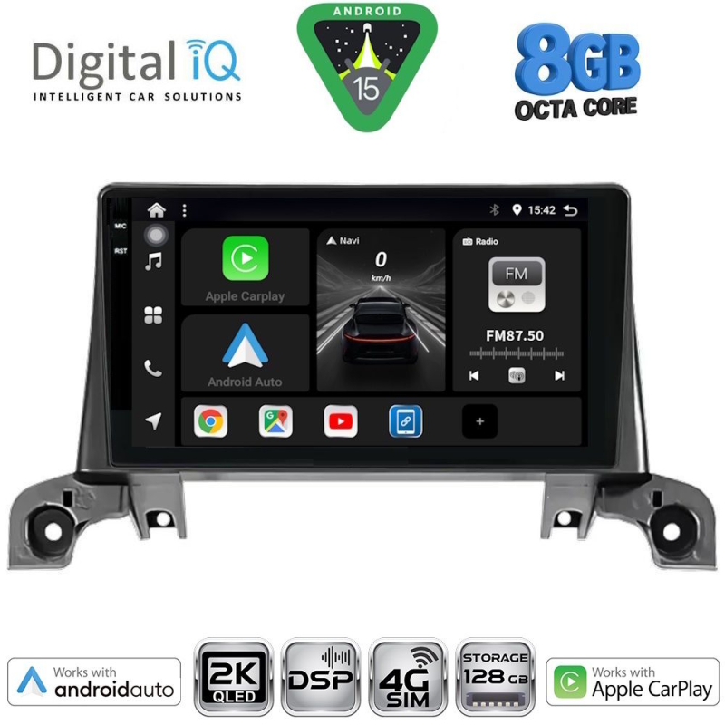 DIGITAL IQ BXF 11519_CPAA (9inc) MULTIMEDIA TABLET for PEUGEOT 3008 - 5008 mod. 2016> DIGITAL IQ BXF 11519_CPAA (9inc) MULTIMEDIA TABLET for PEUGEOT 3008 - 5008 mod. 2016>