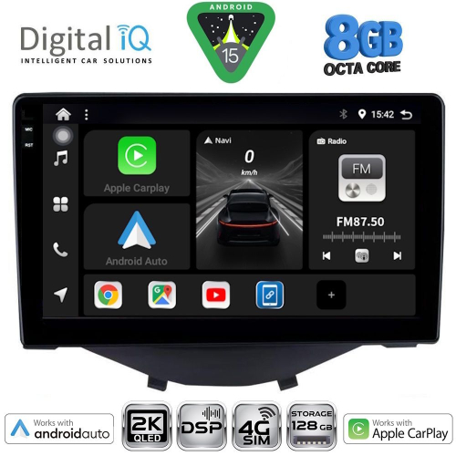 DIGITAL IQ BXF 11715_CPAA CLIMA (9inc) MULTIMEDIA TABLET for CITROEN C1-PEUGEOT 108-TOYOTA AYGO mod. 2014&gt;