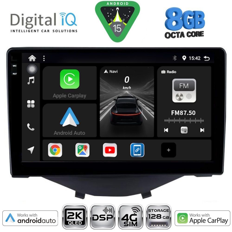 DIGITAL IQ BXF 11715_CPAA CLIMA (9inc) MULTIMEDIA TABLET for CITROEN C1-PEUGEOT 108-TOYOTA AYGO mod. 2014>
