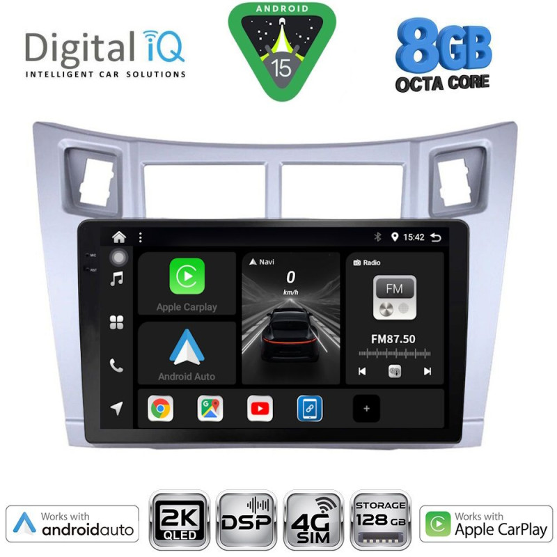 DIGITAL IQ BXF 11736SL_CPAA (9inc) MULTIMEDIA TABLET for TOYOTA YARIS mod. 2006-2011 (SILVER)