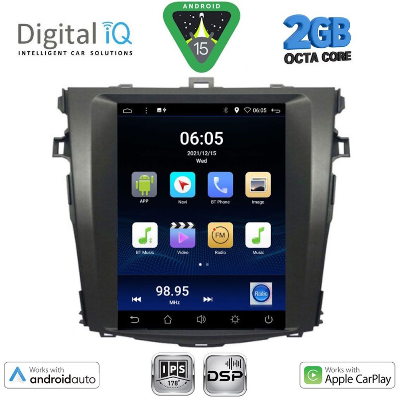 DIGITAL IQ BXF 5963_CPAA TESLA STYLE for TOYOTA COROLLA 4D mod. 2006-2012