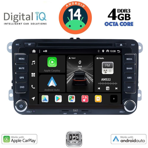 DIGITAL IQ BXF 604_CPAA (7&quot; DVD) MULTIMEDIA SYSTEM for VW – SKODA – SEAT GROUP mod. 2004-2014